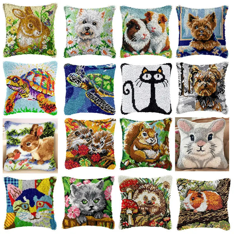 Kit Coussin Point Noué Lapin & Chat