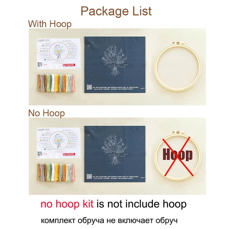 Kit Broderie Fleurs & Oiseau Débutant — photo 2
