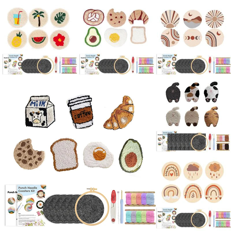 Kit Sous-verres Punch Needle Art Facile