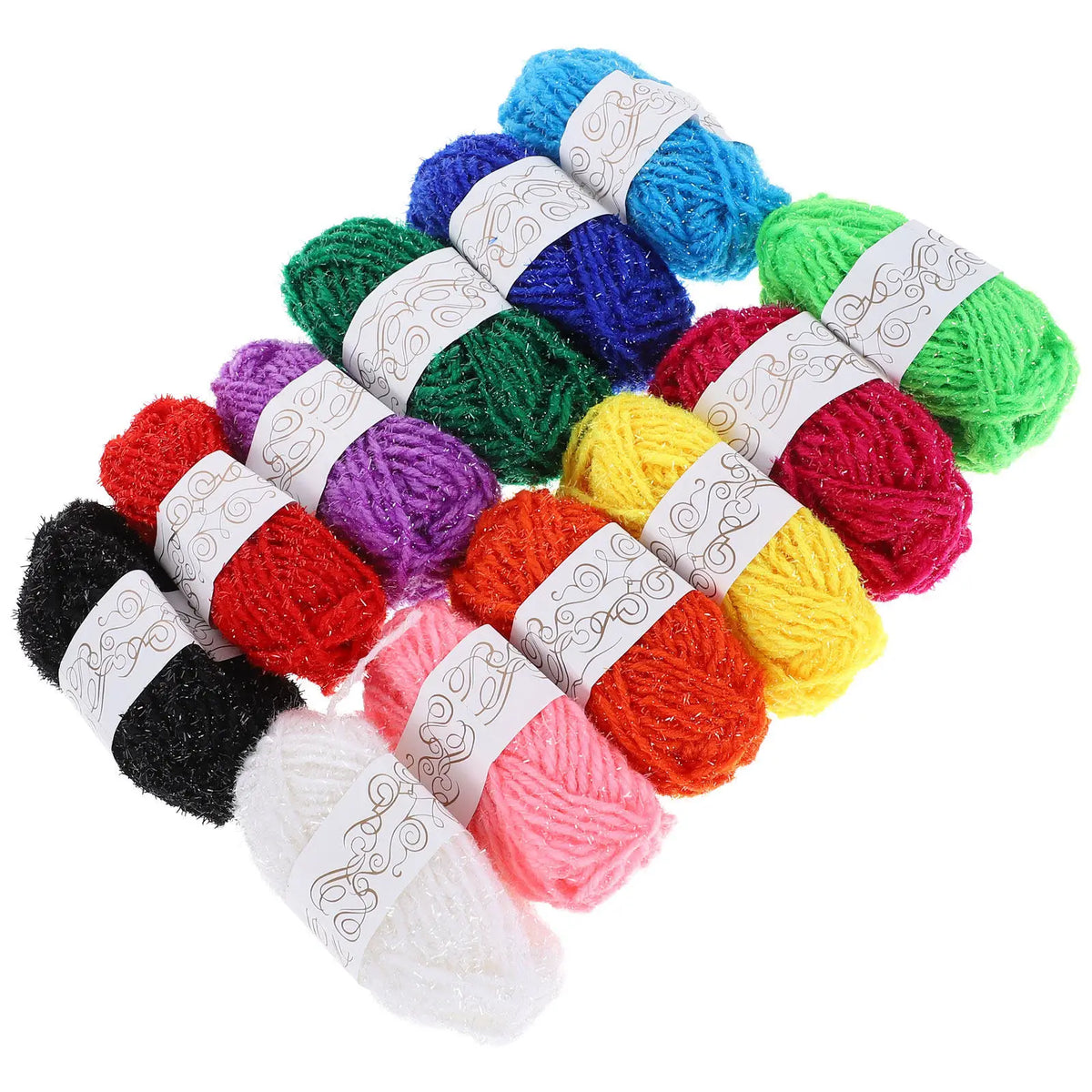 Méga pack multi-couleurs de mini pelotes de laine acrylique pour tricot et ateliers créatifs