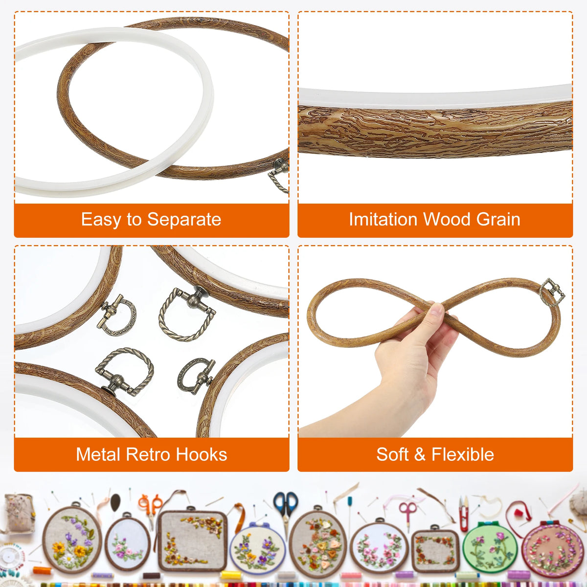 Lot de 4 Tambours de Broderie (4 tailles) — photo 2
