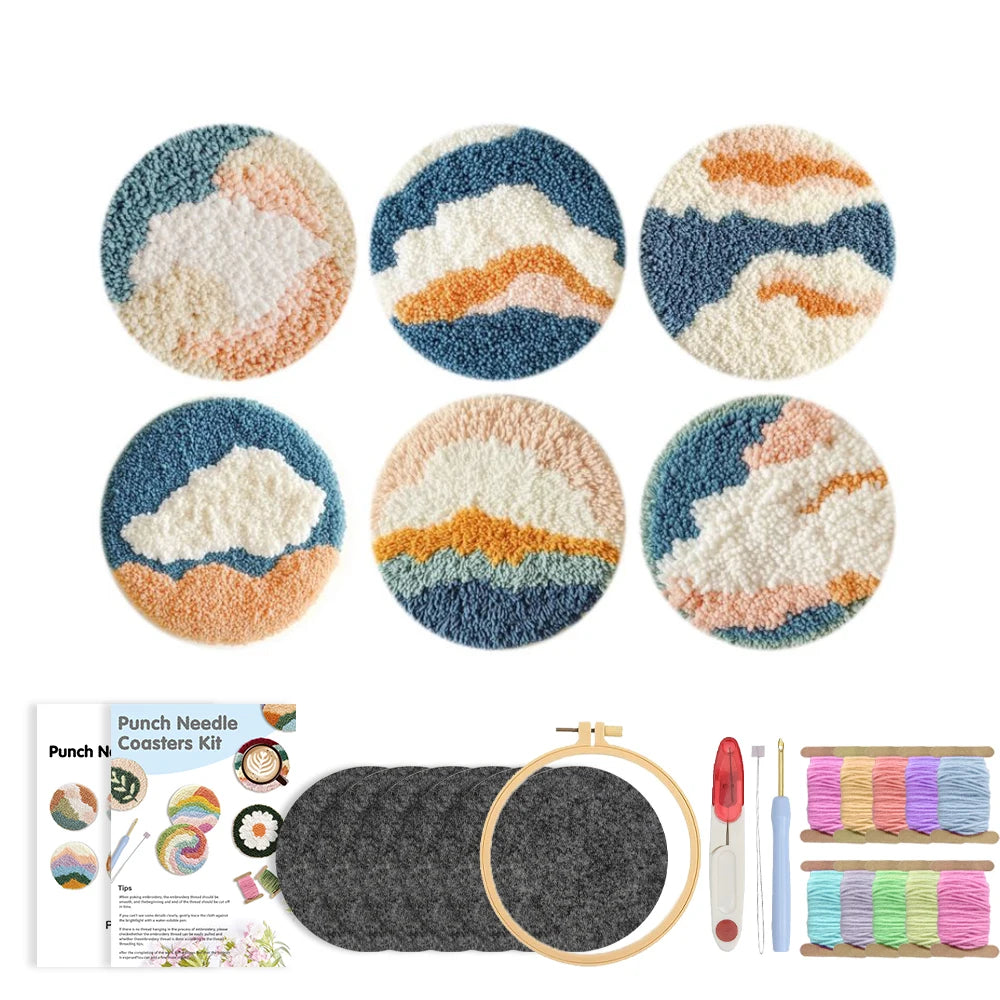 Kit 6 Sous-verres Punch Needle Paysages — photo 13